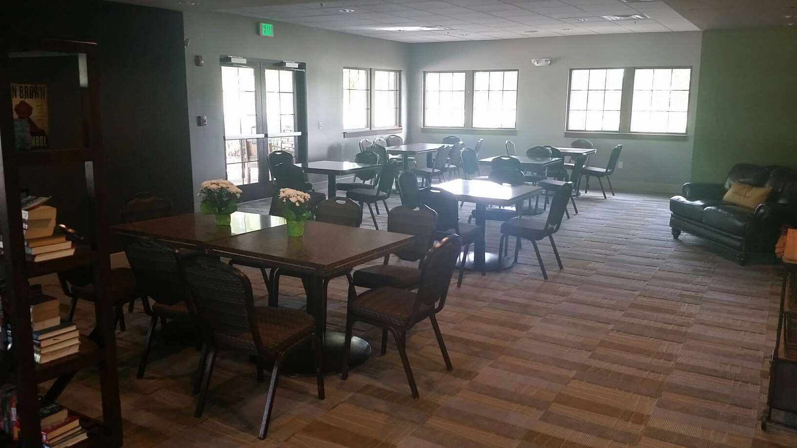 Tables Set up Inside the Carriage House
